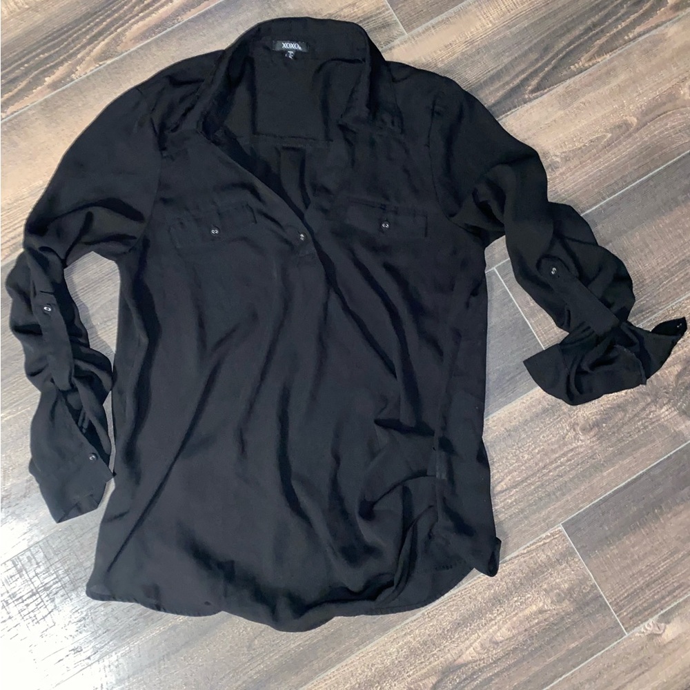 XOXO, Sheer black blouse- women’s size XL